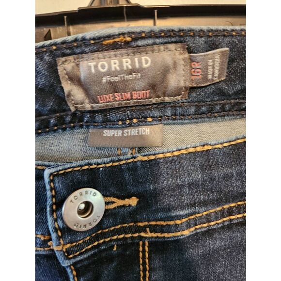 Torrid Size 16 Luxe Slim Boot Cut Super Stretch Denim Jeans - Picture 2 of 4